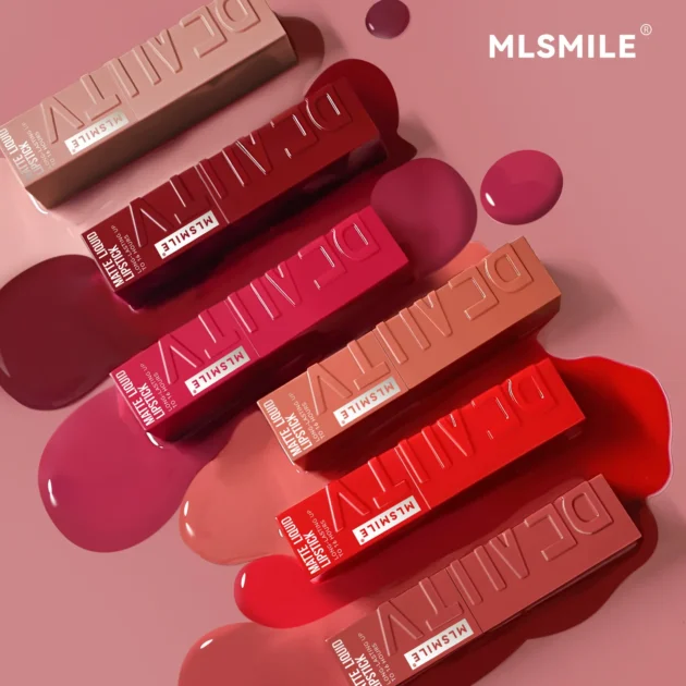 MLSMILE 6 Color Velvet Satin Matte Lipstick, Long-Lasting & Waterproof - Image 4